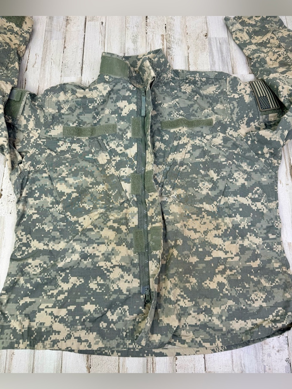 US Army Combat Jacket Adult Large Cargo Military Pockets Camo - Picture 6 of 12